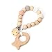 Wivily Baby Wooden Pacifier Clip Holder Nature Wooden Teething Chewable Infant Toy (Wooden)