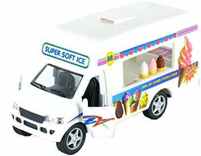 Kinsmart Softy Ice Cream Truck diecast model with pull back &amp; go action 5" Long