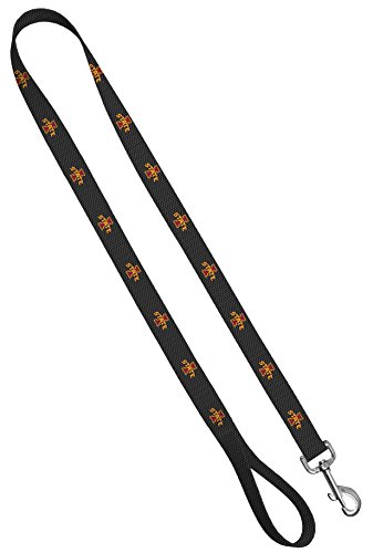 Moose Pet Wear Leash 1" x 6', Iowa State - Logo on Carbon Fiber