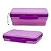 It's Academic Flexi Storage Box, Folding, Collapsible and Adjustable for Pencils, Supplies, and More, Purple (23135)