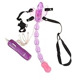 Zcargel 7 Mode Remote Control Strap On Butterfly Panties With Anal Beads Butt Plug Vibrator