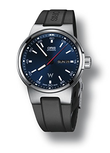 Oris Williams F1 Day Date Automatic Blue Dial Black Rubber Mens Watch 735-7716-4155RS