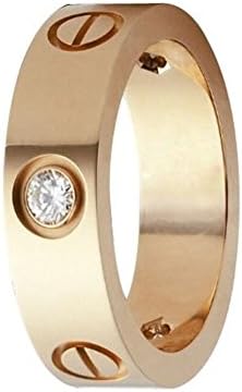 LOVEWINNER Stainless Steel Designer Screw Head Love Wedding Ring