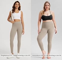 ODODOS Women's High Waist Workout Leggings 2-Pack
