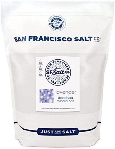 Relaxing Lavender Dead Sea Salt – 20 lb. Bulk Bag by San Francisco Salt Company