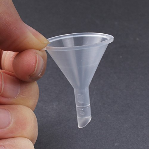 Zicome Mini Plastic Funnel, 30 Pack, Clear