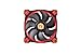 Thermaltake Riing 12 High Static Pressure Circular Ring Red LED Case/Radiator Fan with Anti-Vibration Mounting System Triple Pack Cooling CL-F055-PL12RE-A