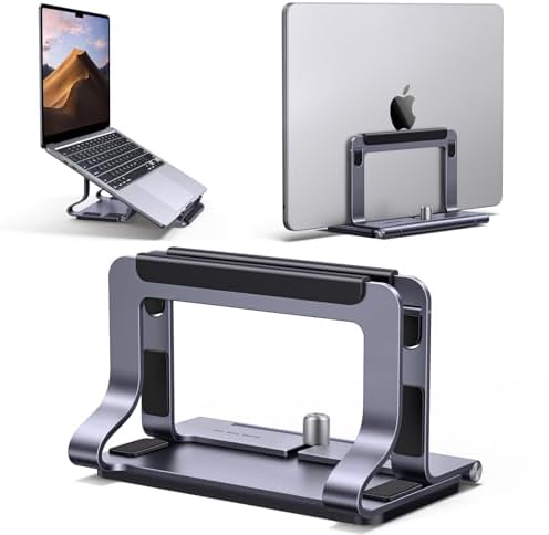 Suporte horizontal vertical 2 em 1 para portátil cinzento