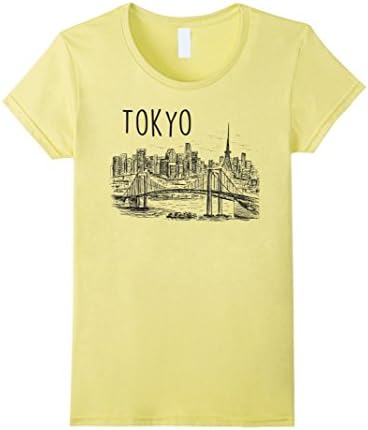 Women's Tokyo Skyline T-Shirts for Men, Women, Youth Medium Lemon