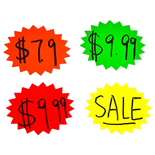 RXBC2011 80-Pack Star Burst Signs for Retail