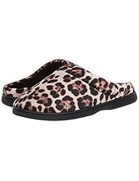 Dearfoams Women's Darcy Microfiber Velour Clog with Quilted Cuff Slipper
