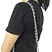 Patty Both Patty Both Metal + Leather Purse Shoulder Bag Chain Strap Handle Handbag Bag Chain Replacement 120cm (Silver+Black)