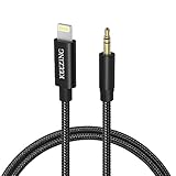 Aux Cable for car,KEEZING Aux Cord Compatible with iPhone 6/7/8/X/Xs/Xr/iPad/iPod 3.3ft 3.5mm Male Audio Adapter for Car Home Stereo &Headphone[Nylon Braided,Black]