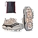 Tenei Crampons Microspikes Traction Cleats Ice Snow Grips Ice Cleats with 19 Spikes for Walking, Jogging, Climbing and Hiking on Snow, Ice, Mud, Sand and Wet Grass