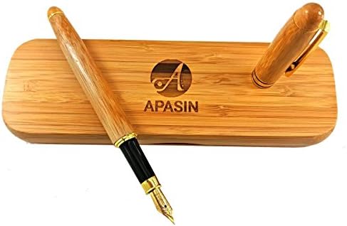 Fountain pen by Apasin ✮ Premium quality ✮ Natural hancrafted ✮ Beautiful Calligraphy and Writing ✮ 100% Eco Friendly ✮ Free Risk (Bamboo)