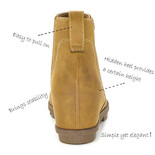 Athlefit-Womens-Wedge-Chelsea-Boots-Comfortable-Ankle-Wedge-Booties