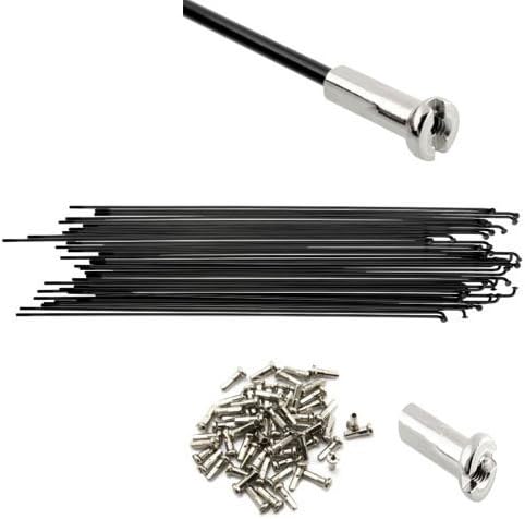 20pcs Black 2m Spokes Mountain Bike Spokes W/nipples MTB 289mm
