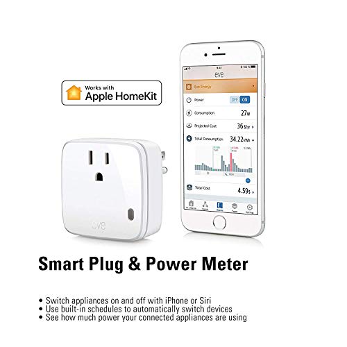 Eve Energy - Smart Plug & Power Meter with built-in schedules, switch a connected lamp or device on & off, voice control, no bridge necessary, Bluetooth Low Energy (Apple HomeKit) - 3 pack - Thumbnail 3