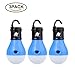 Biange Portable LED Tent Light Blub Outdoor Battery Operated Lantern (3 pack) for Camping, Party, Hiking, Fishing, Hurricane, Storm, Outage, Emergency (Blue)