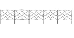 Amagabeli 24-Inch by 24-Inch x 5 Panels Rustproof Garden Fencing Patio Plants Decorative Landscape Black Folding Iron Border Fence Panels Concise Design