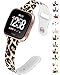 Allbingo Thin Bands Compatible with Fitbit Versa/Versa 2/Lite/SE,Cute Slim Women Feminine Narrow Floral Print Replacement Strap Accessories Silicone Wrist Band Small Large