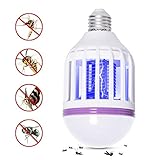 GLOUE Bug Zapper Light Bulb Medium Screw E26 Base 120V 10W Zap Wasp Bug Mosquito Zapper Led Uv Lamp Flying Moths Killer