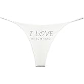 NE Beauty I Love My Boyfriend Women's Thong White (Pack of 1)