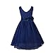 iEFiEL Kids Wedding Flower Girl Short Dress Junior Bridesmaid Chiffon Gown Halloween Costume