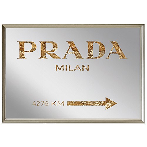 Oliver Gal Milan White Velvet | Framed Mirror Print for Wall Art