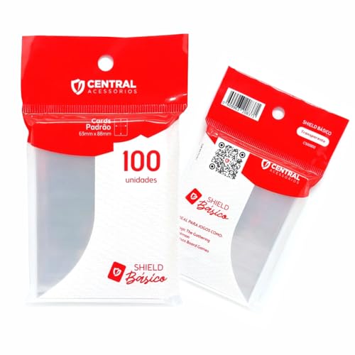 Sleeve/Shield 63 x 88mm Padrão Básico Protetor de Cartas Transparente 100 Unidades