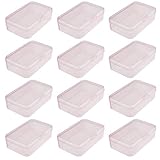 Goodma 12 Pieces Mini Rectangular Plastic Boxes