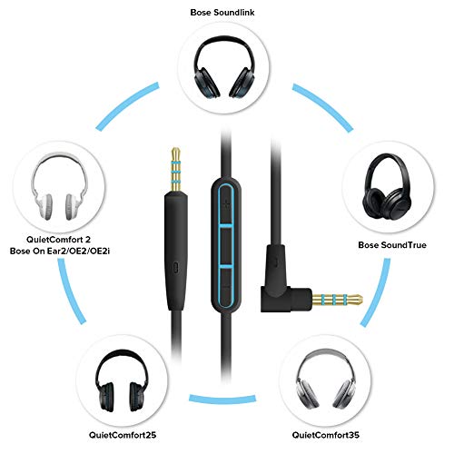 Bose Replacement Cable Cord with Mic Volume Control Microphone Audio Cable Compatible with Bose Quie - //coolthings.us