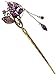 FOONEE Women Girls Retro Peacock Tassels Alloy Hair Pin Hair Stick,Purple