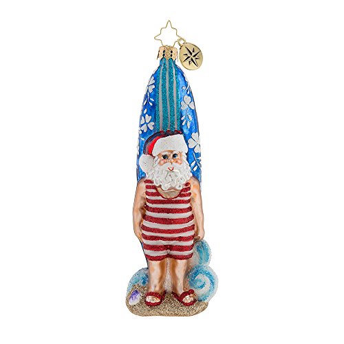 Christopher Radko Surf And Turf Santa Christmas Ornament Christopher Radko Surf And Turf Santa Christmas Ornament
