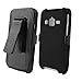 Kombo For Samsung Galaxy Rugby Pro i547 Slim Two Piece Snap On Case Hard Plastic Rubberize Feel Black