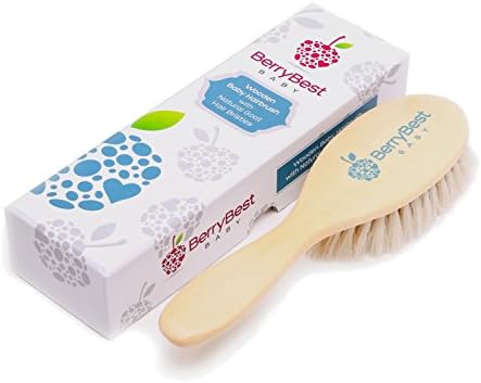 BerryBest Baby Hair Brush - Natural, Newborn - Aqua Berry