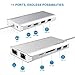 LETSCOM USB C Hub, 11 in 1 USB C Adapter with Ethernet, 4K HDMI, VGA, Power Delivery, 2 USB3.0 &USB2.0, Micro SD/TF Card Reader, Mic/Audio, Portable for The Mac Pro and Other Type C Laptops