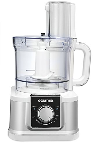 Gourmia GR1100N Gourmet Grade 14 Cup Food Processor Ultra Quiet Powerful Heavy Duty Motor, White