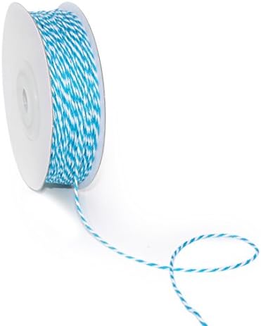 CT CRAFT LLC Bakers Twine String, for Home Decor, Gift Wrapping, DIY Crafts, 1 mm x 100 Yards x 1 Rolls, Blue Turquoise