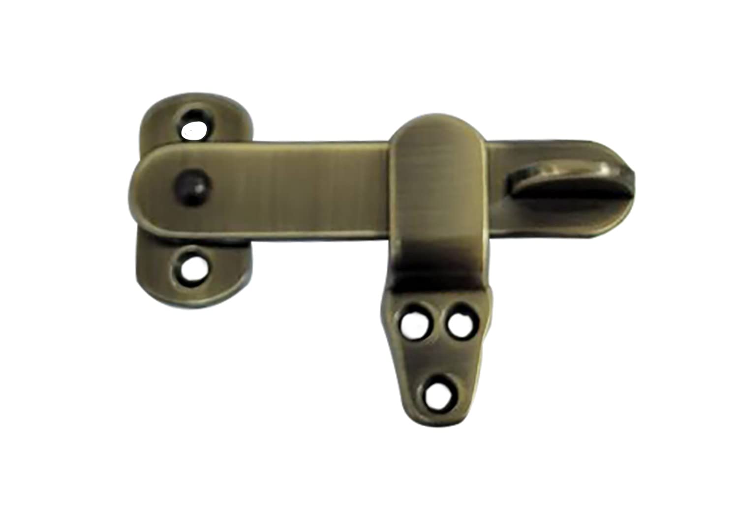 QCAA Solid Brass Surface Bolt, 3", Satin Nickel, 1068 Pack, Made in Taiwan