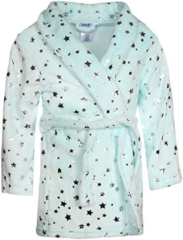 Girl's Coral Fleece Printed Medium Length Robe