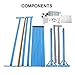 Safly Fun Gymmatsdirect Gymnastics Junior Training Bar - 4.2ft Wide 5ft Long 36-59in Height Adjustable Horizontal Kip Bar for Kids Home Practice