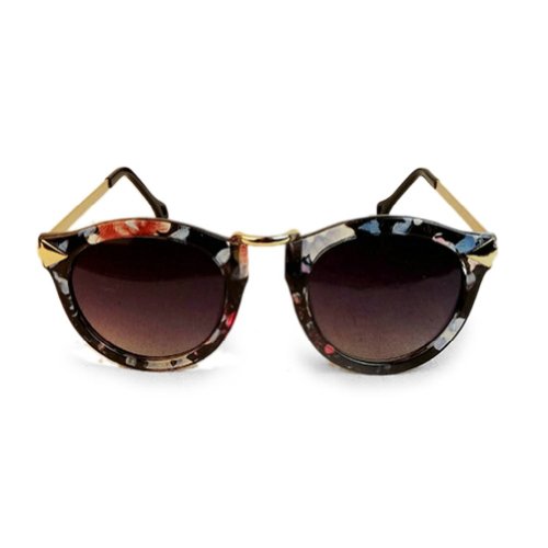 WXBUY Women's Round Arrow Style Metal Frame Sunglasses Eyeglasses
