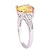 Psiroy 925 Sterling Silver Created Citrine Filled Solitaire Promise Ring