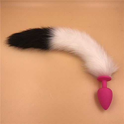 Fashion Funny Love Faux Fox Tail Butt Backyard Stopper Sexy Romance Sex Adult Toy Color Black&White