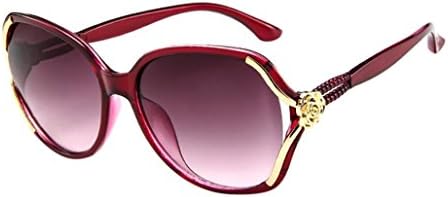CLEARANCE! TOAMEN MENS WOMENS VINTAGE RETRO ROSE BIG FRAME TRENDY FASHION SHADES SUNGLASSES - OFFERING FULL UV400 PROTECTION - SUITABLE FOR OUTDOOR ACTIVITIES (Color F)