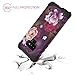 BENTOBEN Case for Samsung Note 9, 3 in 1 Hybrid Hard PC Soft Rubber Heavy Duty Rugged Bumper Shockproof Antislip Three Layers Full Body Protective Phone Cover for Galaxy Note 9, Purple Flower