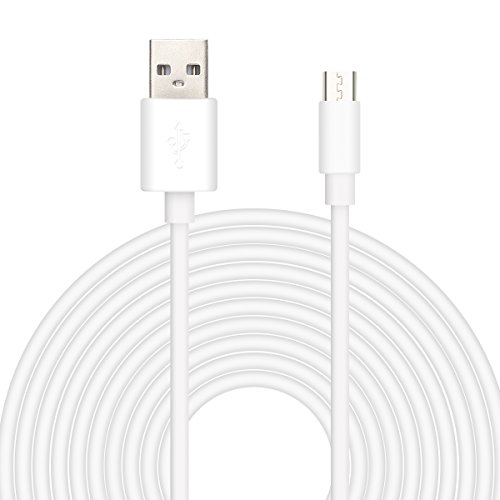 16.5ft USB Power Extension Cable Power Cord for Wireless Home Security Camera,WyzeCam,Yi Camera,Net Cam,Netvue,Arlo Q Cam,Blink Camera,Furbo Dog Camera,Amazon Cloud Cam,Oculus Go (16.5FT, White)