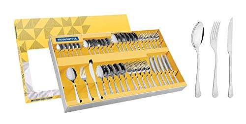 Faqueiro Aco Inox 42 Peças Com Faca Churrasco Havana - Tramontina