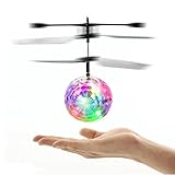 UPMALL Mini Flying Ball, LED Flashing Helicopter Ball Built-in Shinning LED Lighting for Kids, Teenagers